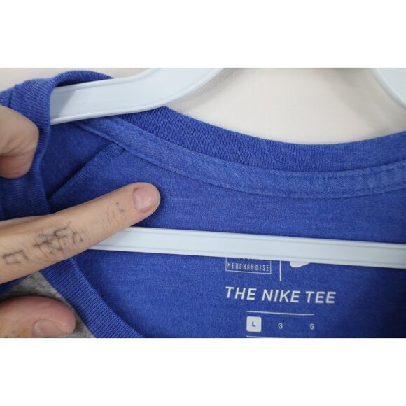 Nike Mens Large Faded Milwaukee Brewers Baseball 3/4 Sleeve Raglan T-Shirt Gray - Picture 9 of 16